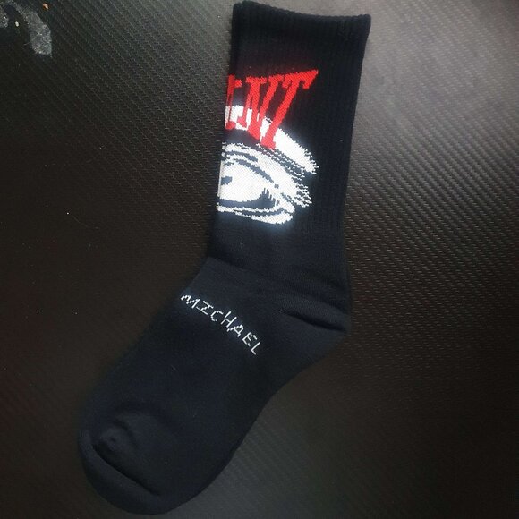 Saint Michael Eye Logo Socks Black
